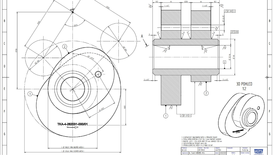 Vuts - technical drawing